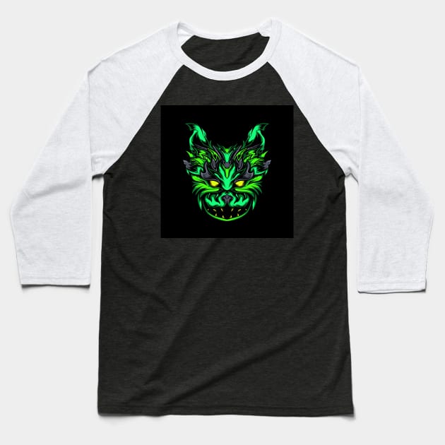 cat-monster Baseball T-Shirt by cartwrightshops